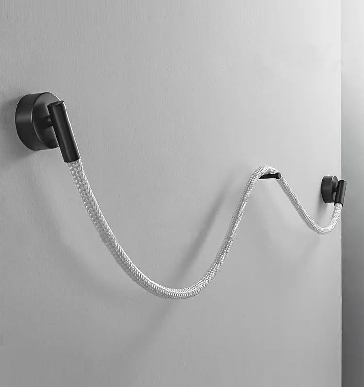 Светильник настенный DZN-11106 ЧЕРНЫЙ ` D22/H1000/1/LED/10W/3000K в тканевой оплётке FLEY 24-03