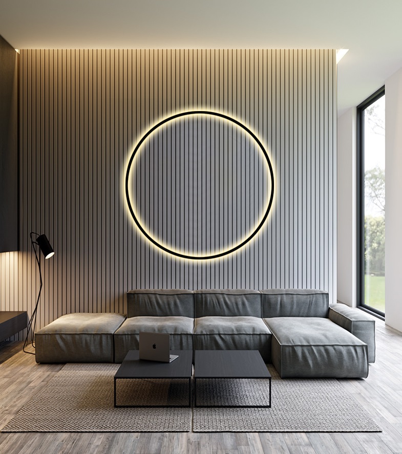 Светильник ElegantLight DZN-11115 ЧЕРНЫЙ ` D1200/H60/1/LED/40W/2800-6500K без ПДУ GUARD-LU23-12