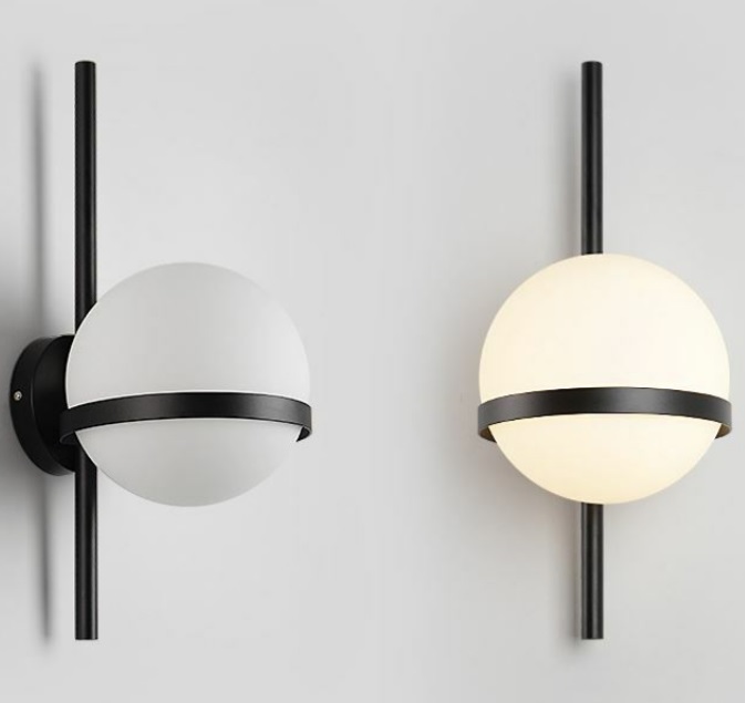 Светильник настенный ElegantLight DZN-50767 ЧЕРНЫЙ ` D150/H400/1/E27/40W SIMPLY 24-08 (1шт из 2х в к