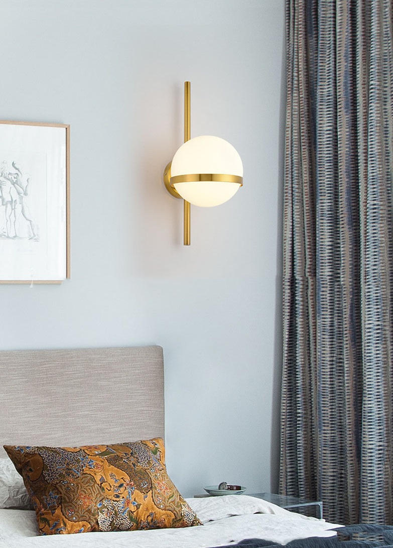 Светильник настенный ElegantLight DZN-50767 БРОНЗА D150/H400/1/E27/40W SIMPLY