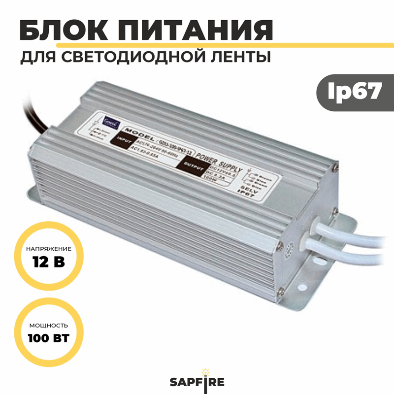 Светодиодный драйвер GDLI-100-IP67-12 RSP