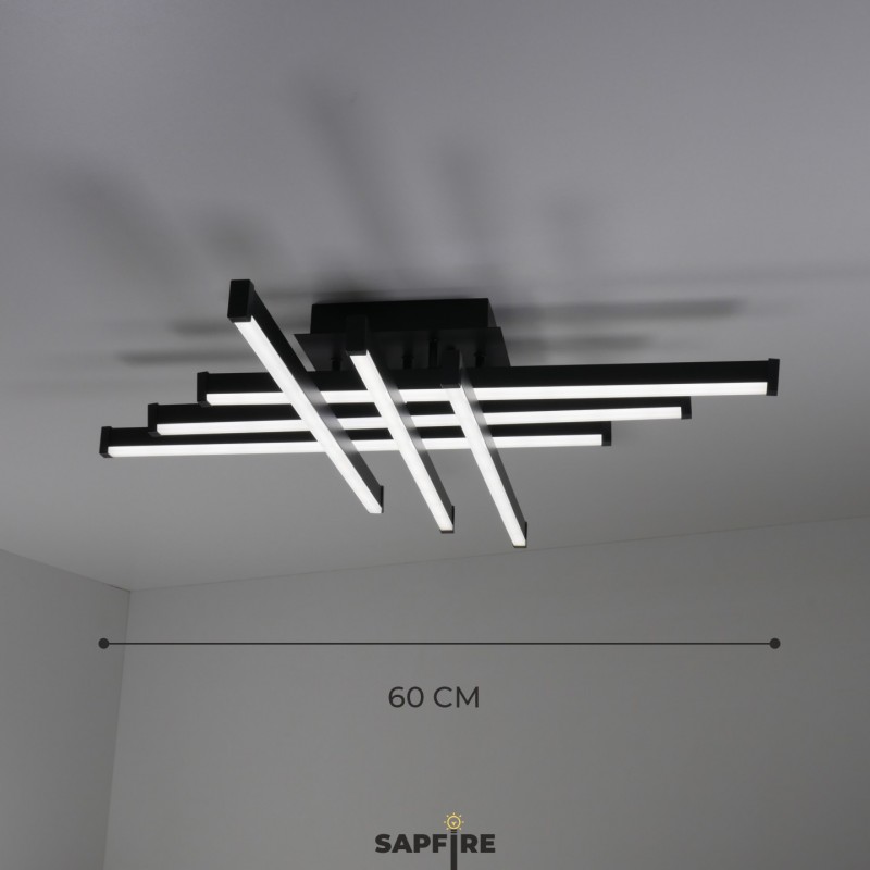 Светильник А09/600 BLACK/ЧЕРНЫЙ ` D600/H110/6/LED/112W 2.4G PICK SPF24-03 (1 из 2шт) 24-12