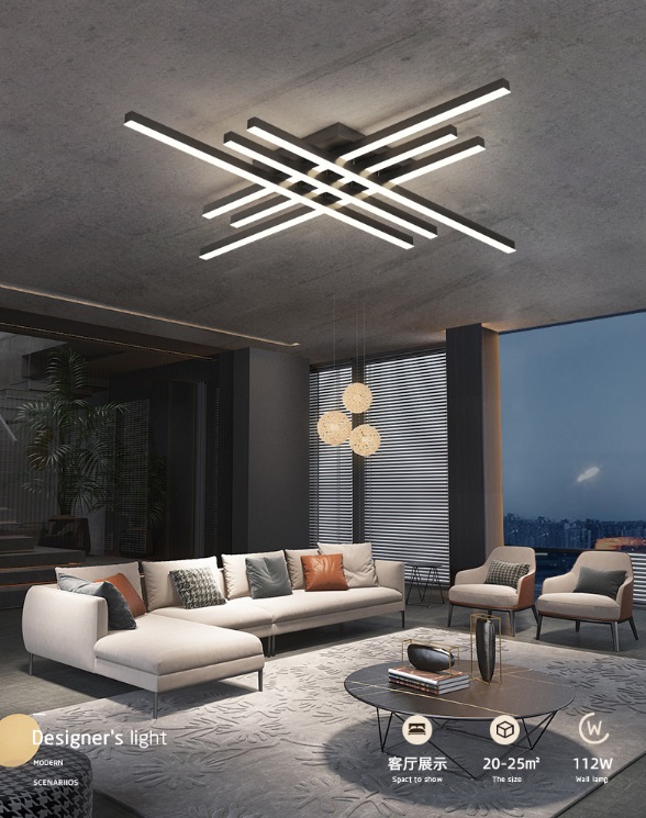 Светильник А09/600 BLACK/ЧЕРНЫЙ ` D600/H110/6/LED/112W 2.4G PICK SPF24-03 (1 из 2шт) 24-12