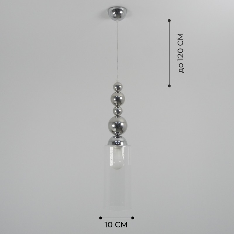 Светильник подвесной SAPFIR SPFD-46676 Прозрач/ром ` D100/H1000/1/E27/10W/без ламп Alz