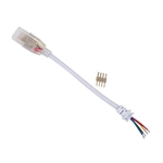 Ecola LED strip 220V connector кабель RGB 150мм с муфтой и разъемом IP68 для ленты RGB 14x7