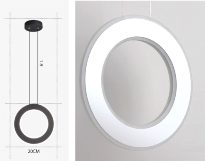 Светильник 1801CR CHROME/РОМ ` D200/H1800/1/LED/12W SPF14 (1)