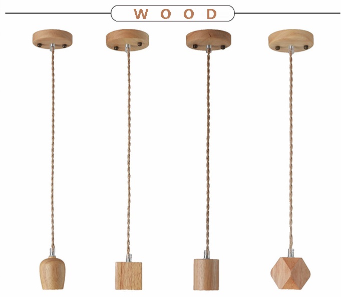 Светильник SPFD-MD.2106-1-P WOOD ` D10/H900/1/E27/60W светлое дерево (без лампы)