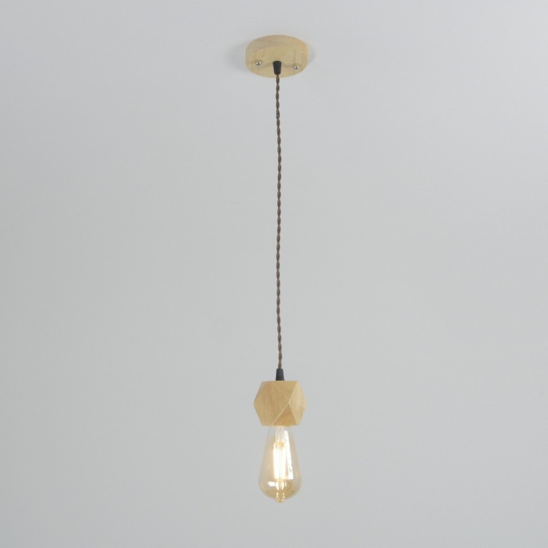 Светильник SPFD-MD.2106-1-P WOOD ` D10/H900/1/E27/60W светлое дерево (без лампы)