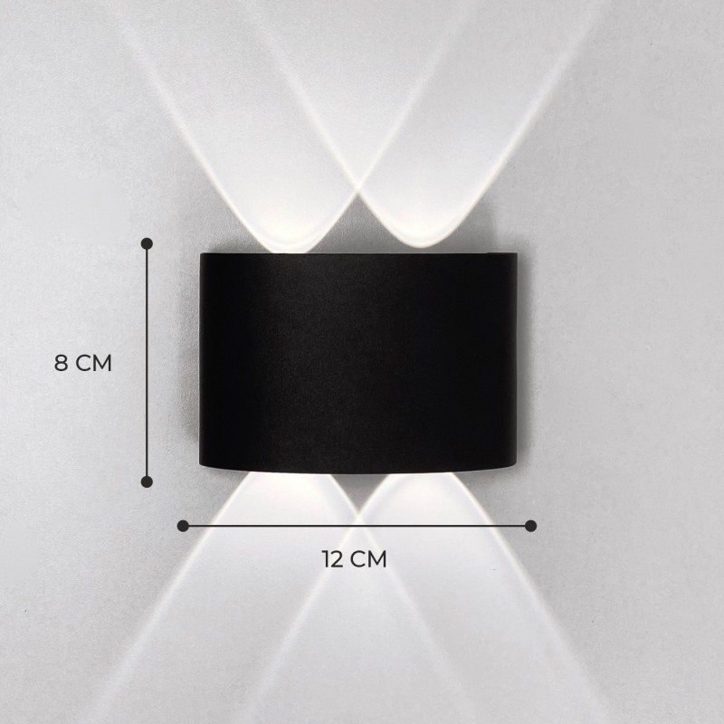 Светильник настенный SAPFIR SPF-9844 BLACK/ЧЕРНЫЙ ` D120/H50/4/LED/4W/4000-4500K 24-03 TWIN (1/50