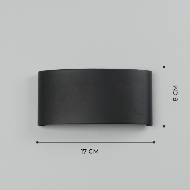 Светильник настенный SAPFIR SPF-9846 BLACK/ЧЕРНЫЙ ` 6/LED/6W/4500K 170*80*55mm TWIN 24-03 (1/50)