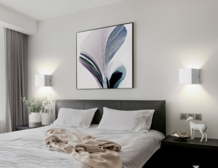 Светильник настенный SPF-9852 WHITE/БЕЛЫЙ ` D100*100/H100/2/LED/2*5W/4000-4500K IP65 CUBE 24-03 (1/5