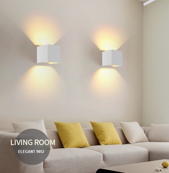 Светильник настенный SPF-9852 WHITE/БЕЛЫЙ ` D100*100/H100/2/LED/2*5W/4000-4500K IP65 CUBE 24-03 (1/5