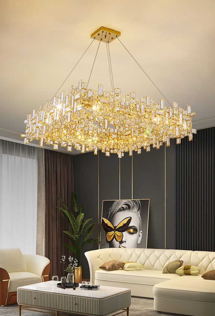 Светильник DZN-6713 ЗОЛОТО ` D800/H250+1200/8/E14/40W PUZZLE