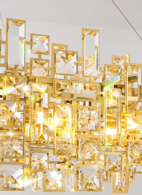 Светильник DZN-6713 ЗОЛОТО ` D800/H250+1200/8/E14/40W PUZZLE