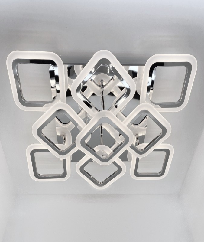 Светильник T160/6+3 (1C9995 T-PT-1815-GY) CHROME/РОМ ` LED D600/H110/9/LED/146W ПДУ SPF22-02