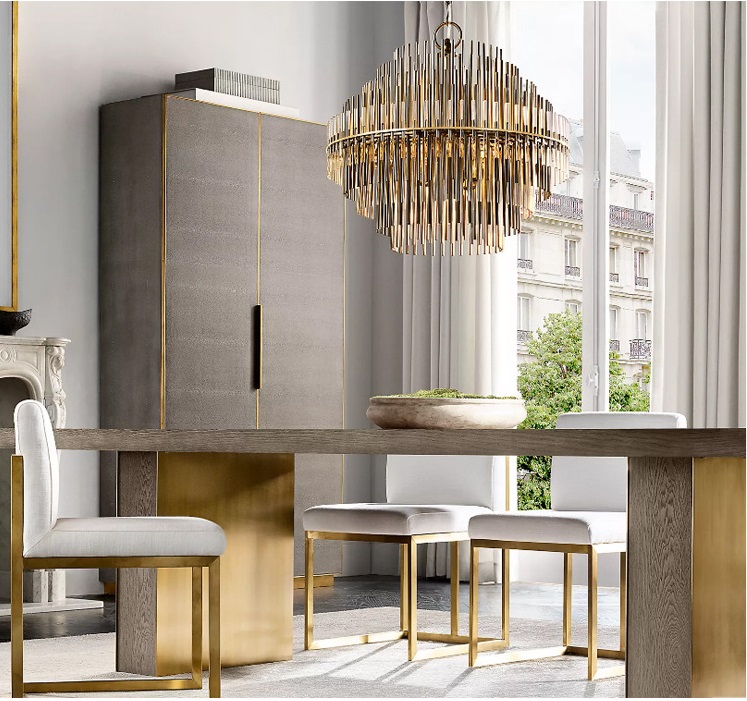 Светильник DZN-12468 ЗОЛОТО/ЧЕРНЫЙ ` D600/H550/6/E14/60W CORRO