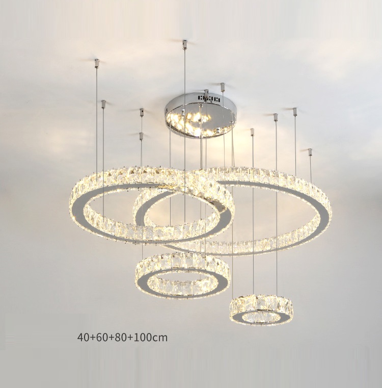 Светильник SPF-36109 CHROME/РОМ ` D1000+800+600+400/H1200/4/LED/120W 2.4G RIPPLE