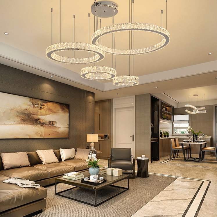 Светильник SPF-36109 CHROME/РОМ ` D1000+800+600+400/H1200/4/LED/120W 2.4G RIPPLE