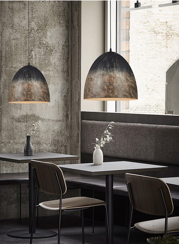 Светильник DZN-13456 КОРИЧНЕВЫЙ+ЧЕРНЫЙ ` D400/H360+1500/1/E27/60W ручная роспись