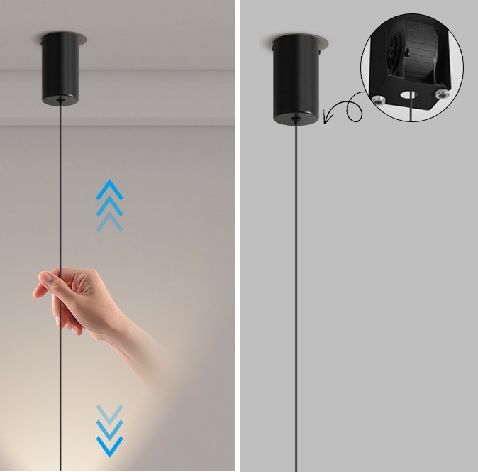 Светильник DZN-13524 РОМ ` D120/H2000/1/LED/3W/4500K UNITON механизм подъёма