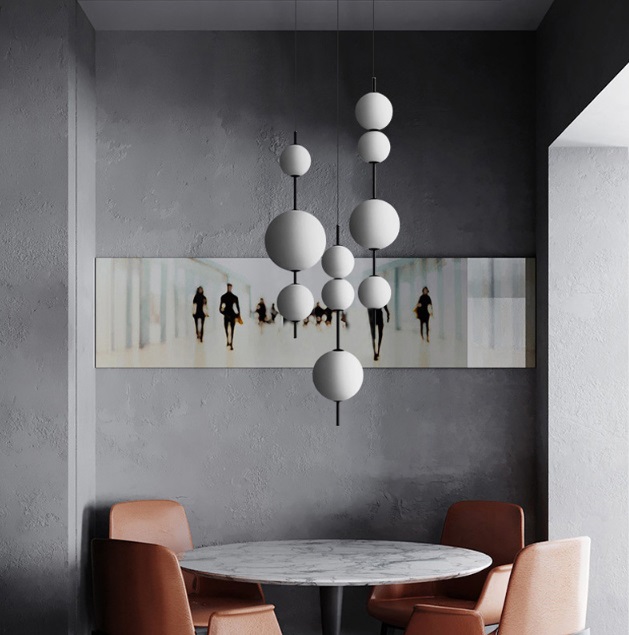 Светильник ElegantLight DZN-13548 ЧЕРНЫЙ ` D200/H850-2000/3/LED/18W/4500K (150+200+100mm) 24-12