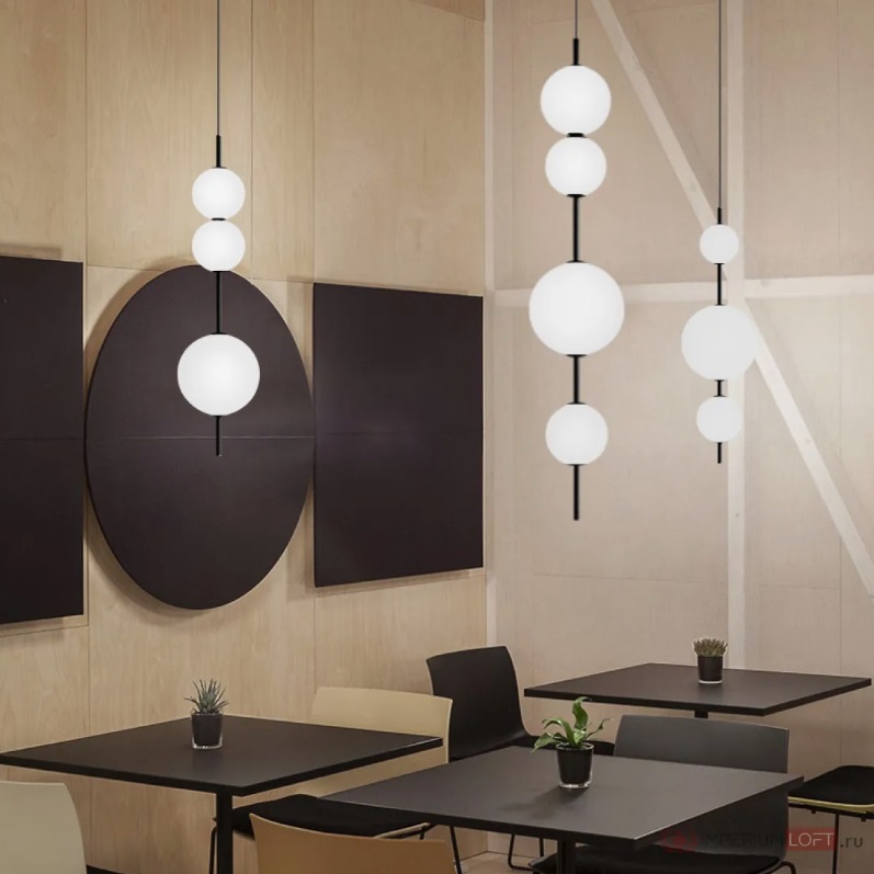 Светильник ElegantLight DZN-13550 ЧЕРНЫЙ ` D200/H800-2000/4/LED/20W/4500K (120+200+100+150mm) 24-12