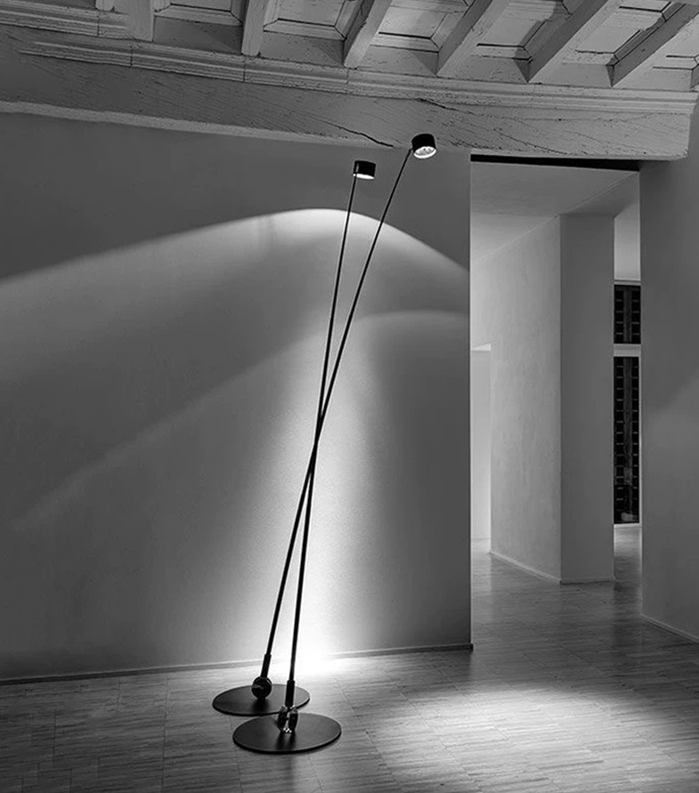 Светильник DZN-13562 ЧЕРНЫЙ ` D400/H1800/1/LED/12W/3000K торшер из стекловолокна Sampei by Davide Gr