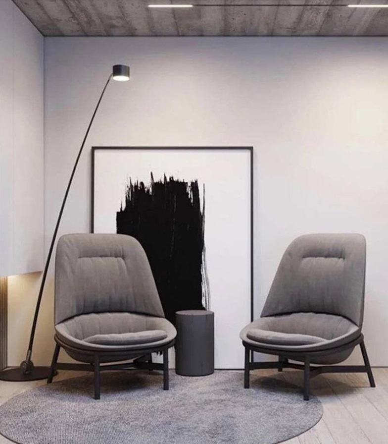 Светильник DZN-13562 ЧЕРНЫЙ ` D400/H1800/1/LED/12W/3000K торшер из стекловолокна Sampei by Davide Gr