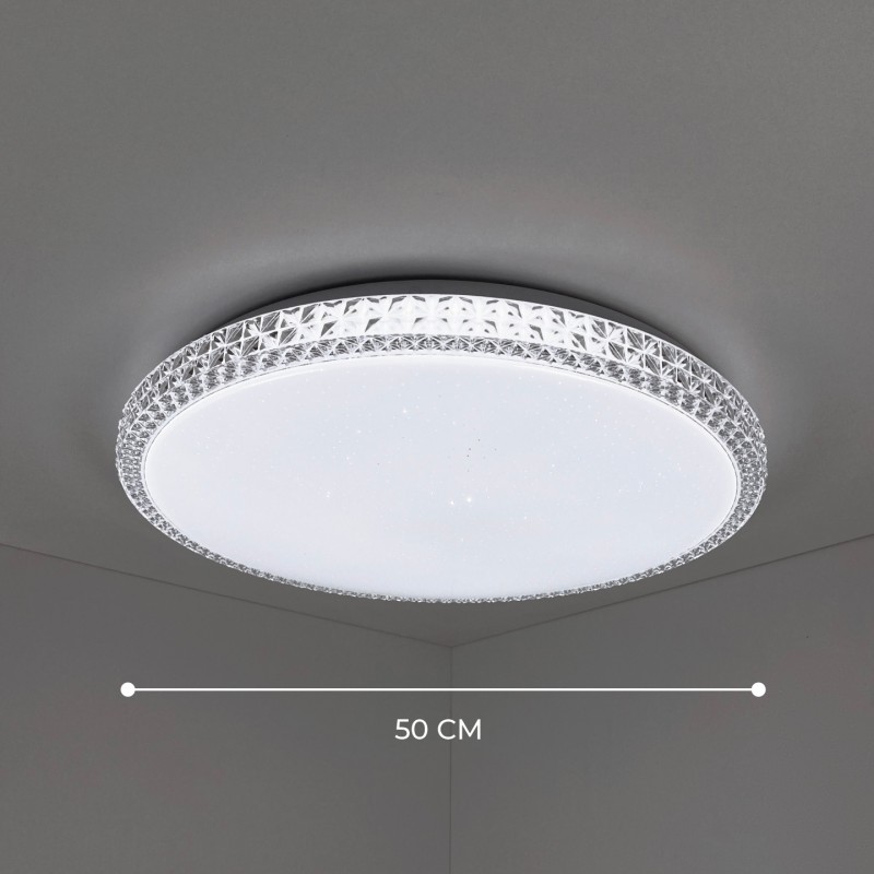 Светильник SPF-9503 36W*2 PLUTON WH/БЕЛЫЙ ` D500/H80 пульт 2,4G (Плутон)