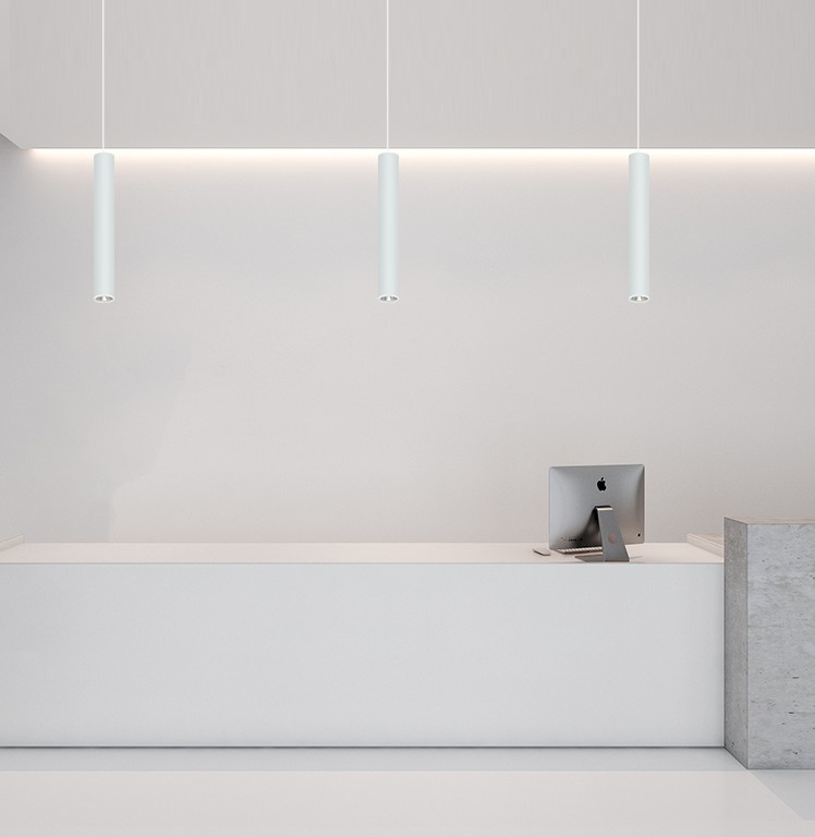 Светильник Elegant SPF-10215 WHITE/БЕЛЫЙ ` D55/H300/1/GU10/50W SIRIUS лампа в комплекте 24-03 (1)