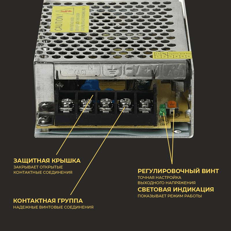 Ecola LED strip Power Supply 60W 220V-12V IP20 блок питания для светодиодной ленты