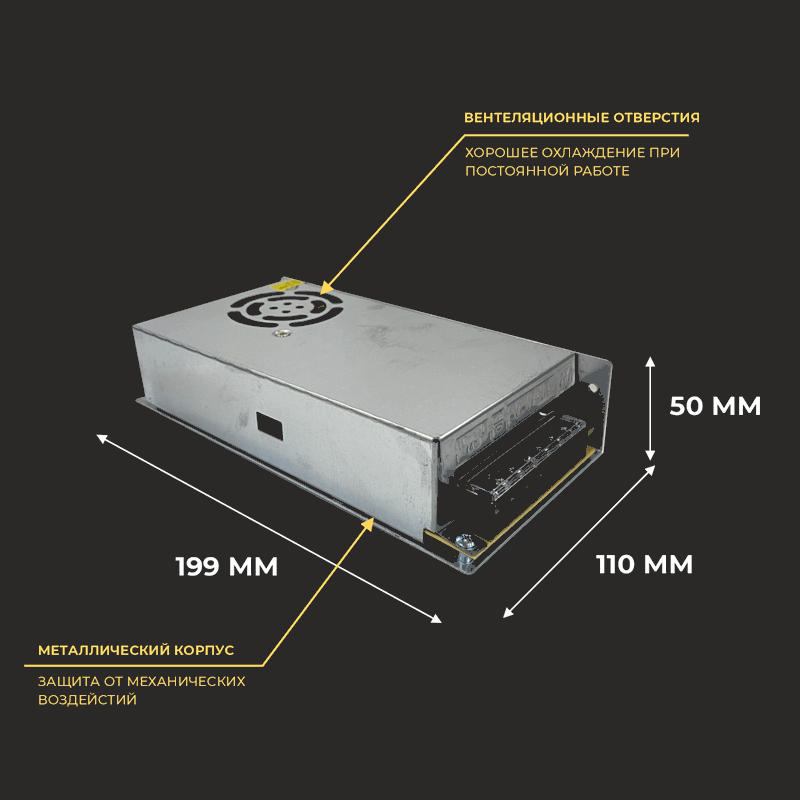 Ecola LED strip Power Supply 250W 220V-12V IP20 блок питания для светодиодной ленты