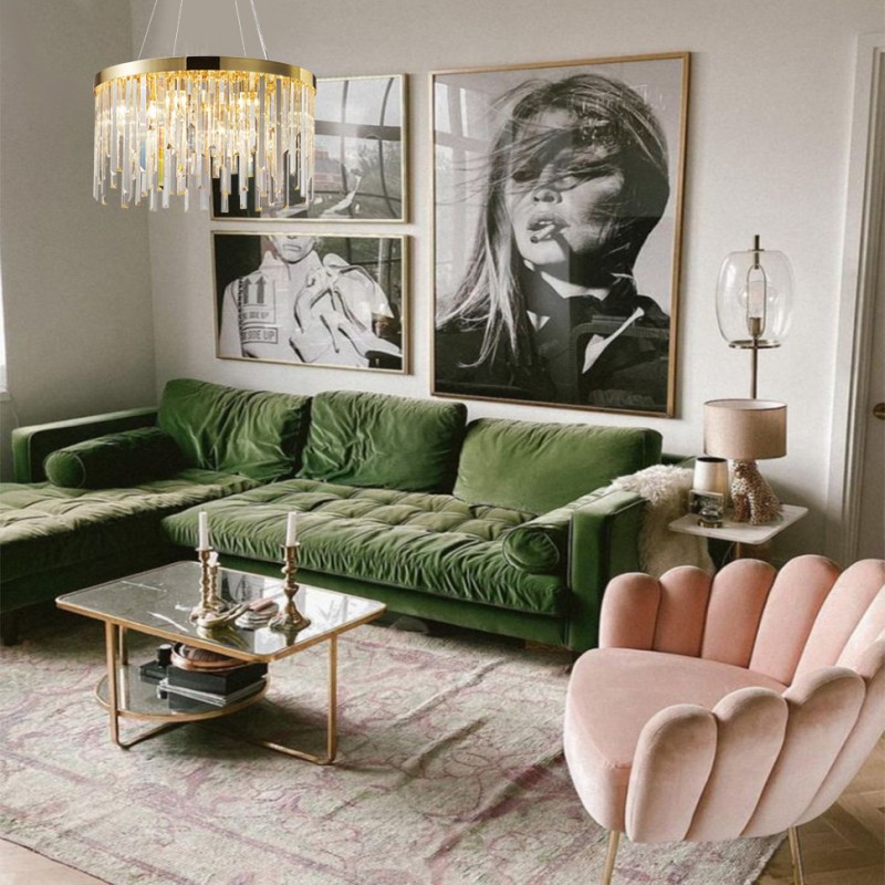 Люстра LH0048/6P-GD-CL DZHILLIAN D400/H320-920/6/E14/40W RSP