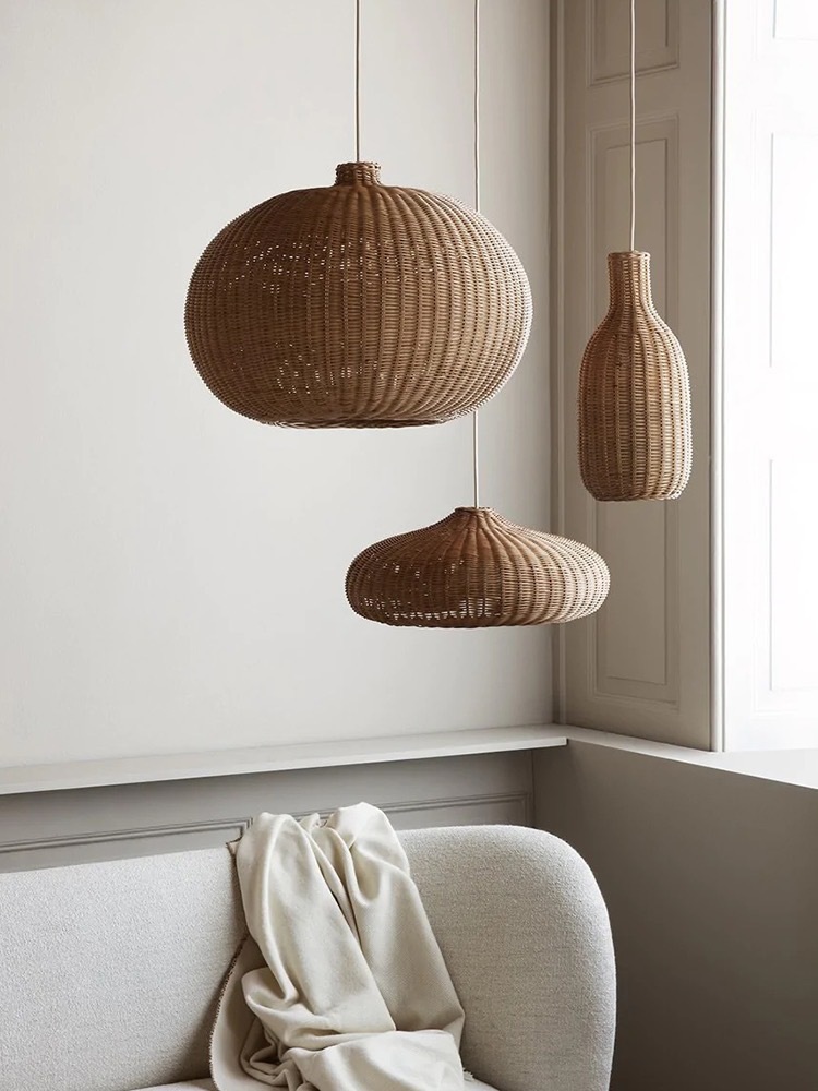 Светильник DZN-13610 РОТАНГ ` D170/H380+1200/1/E27/40W RATTAN2