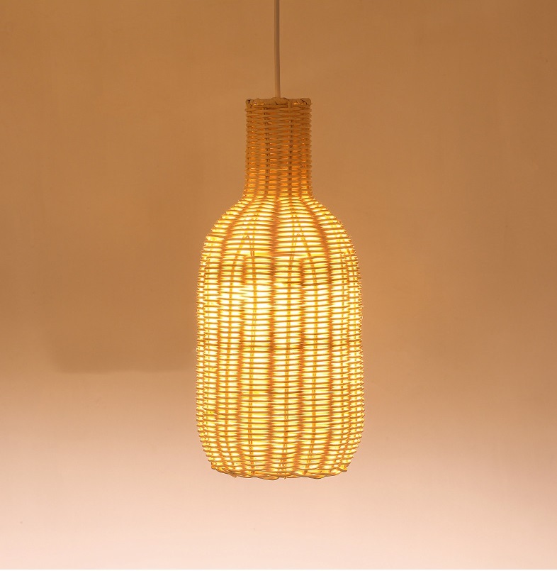 Светильник DZN-13611 СВЕТЛЫЙ РОТАНГ ` D170/H380+1200/1/E27/40W RATTAN2